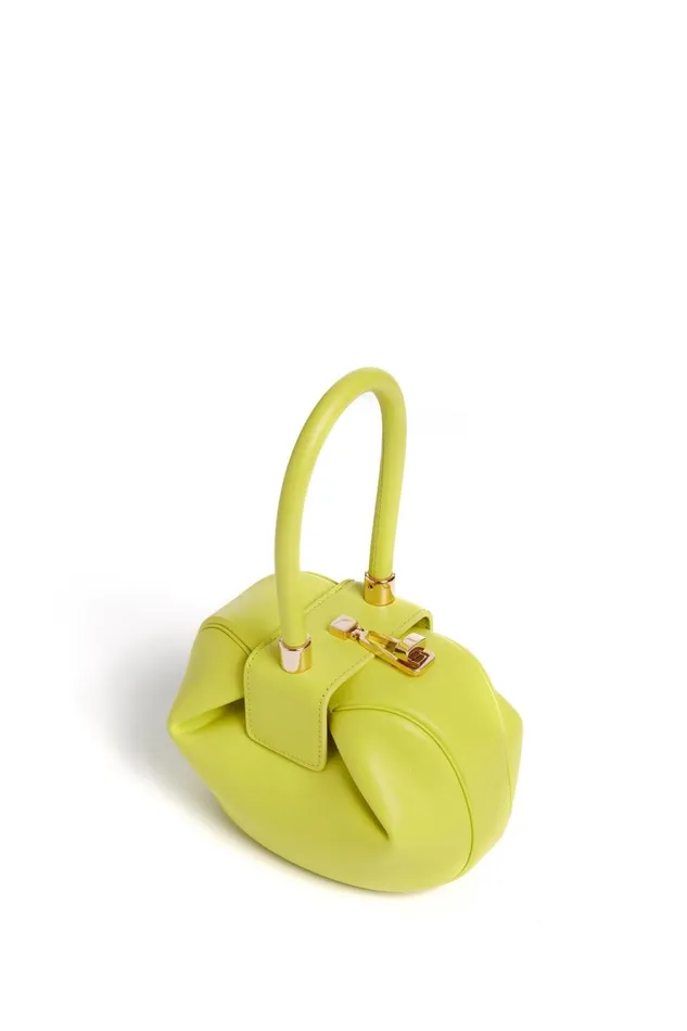 Mini Bags Women Gabriela Hearst Demi Bag In Lime Adamite Nappa Leather