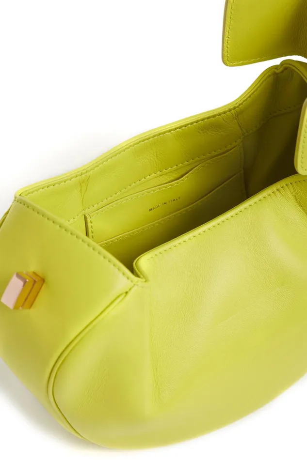 Mini Bags Women Gabriela Hearst Demi Bag In Lime Adamite Nappa Leather