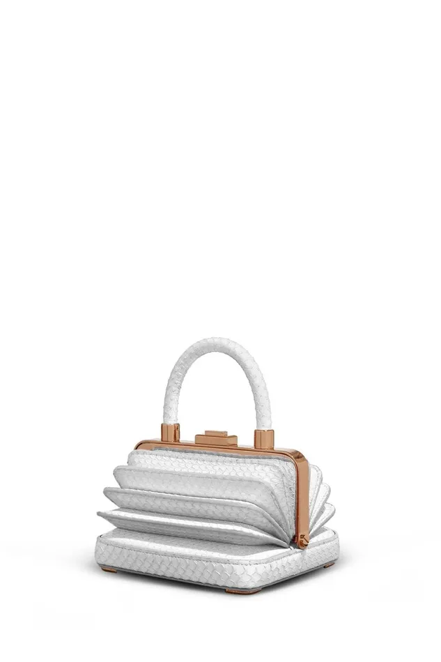 Mini Bags Women Gabriela Hearst Mini Diana Bag In White Snakeskin