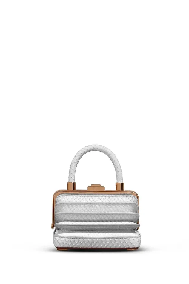 Mini Bags Women Gabriela Hearst Mini Diana Bag In White Snakeskin