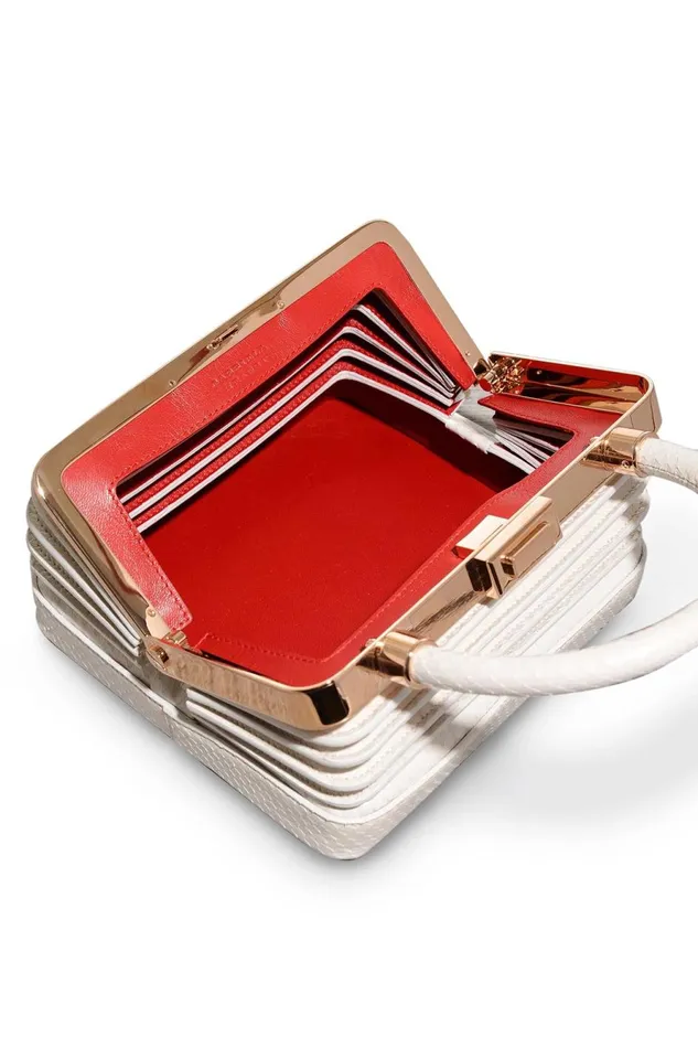 Mini Bags Women Gabriela Hearst Mini Diana Bag In White Snakeskin