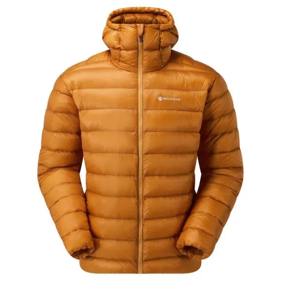 Montane Alpine 850 Lite Hooded Down Jacket Flame Orangeblack Mens Montane Down
