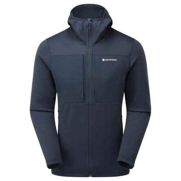 Montane Fury XT Hooded Fleece Jacket Eclipse Blueblackacer Redoak Green Mens Montane Fleece