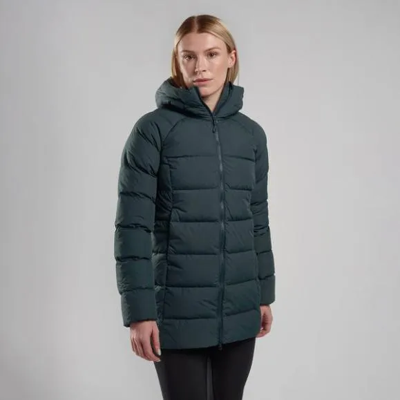 Montane WoTundra Hooded Down Jacket Oysterdeep Forestblack Womens Montane Down Montane WoTundra Hooded Down Jacket Oysterdeep Forestblack Womens Montane Down