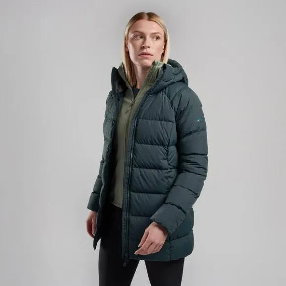 Montane WoTundra Hooded Down Jacket Oysterdeep Forestblack Womens Montane Down Montane WoTundra Hooded Down Jacket Oysterdeep Forestblack Womens Montane Down