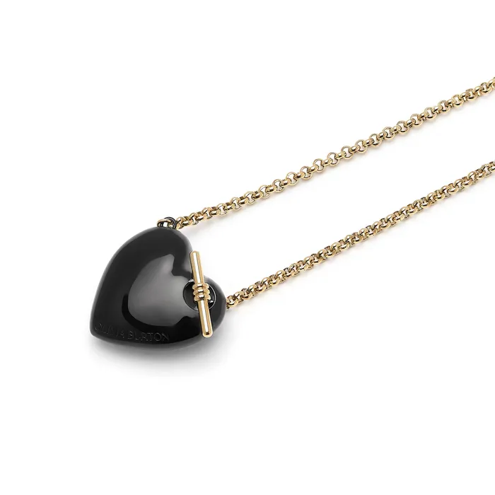 Necklaces Olivia Burton Women Knot Heart Gold and Black Necklace
