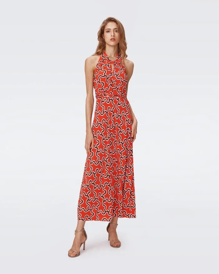Nyck Dress Tiny Cloud Patch Red Women DVF Dresses