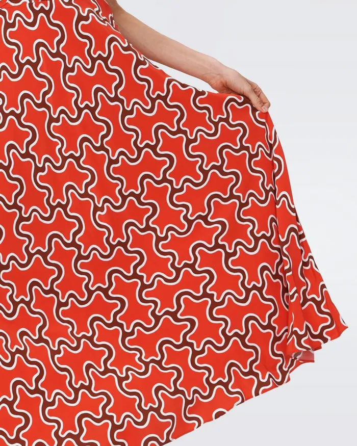 Nyck Dress Tiny Cloud Patch Red Women DVF Dresses