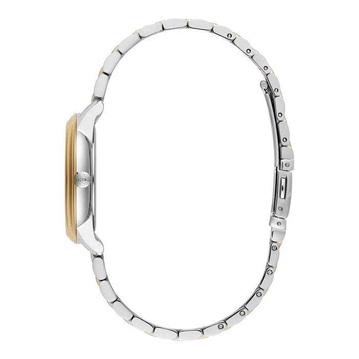 Olivia Burton 32mm Swirl Chalk Blue and Two Tone Bracelet Watch Women Color Dial Watches