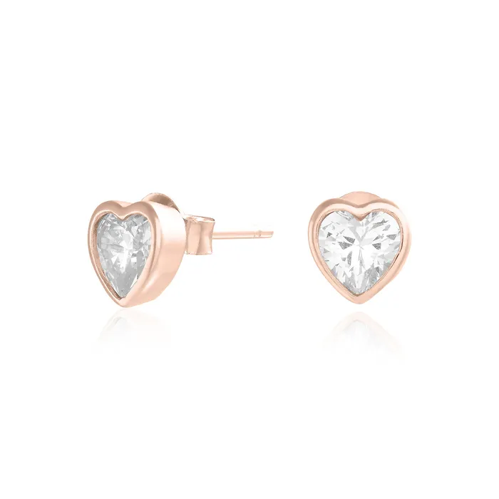 Olivia Burton Earrings Women Rose Gold Heart Stud Earrings