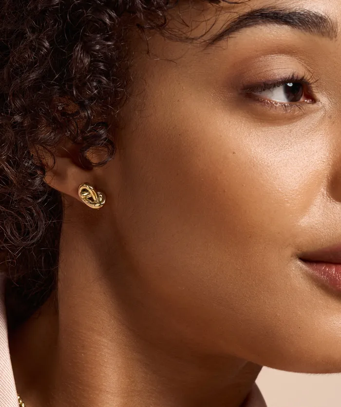 Olivia Burton Lovers Knot Gold Plated Stud Earrings Women Earrings