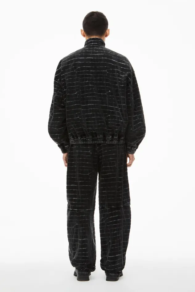 Outerwear Men Alexander Wang Crocodile Jacquard Velour Track Jacket