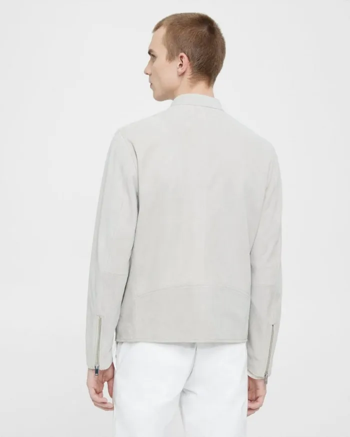 Outerwear Men Theory Wynmore Moto Jacket In Suede Sand