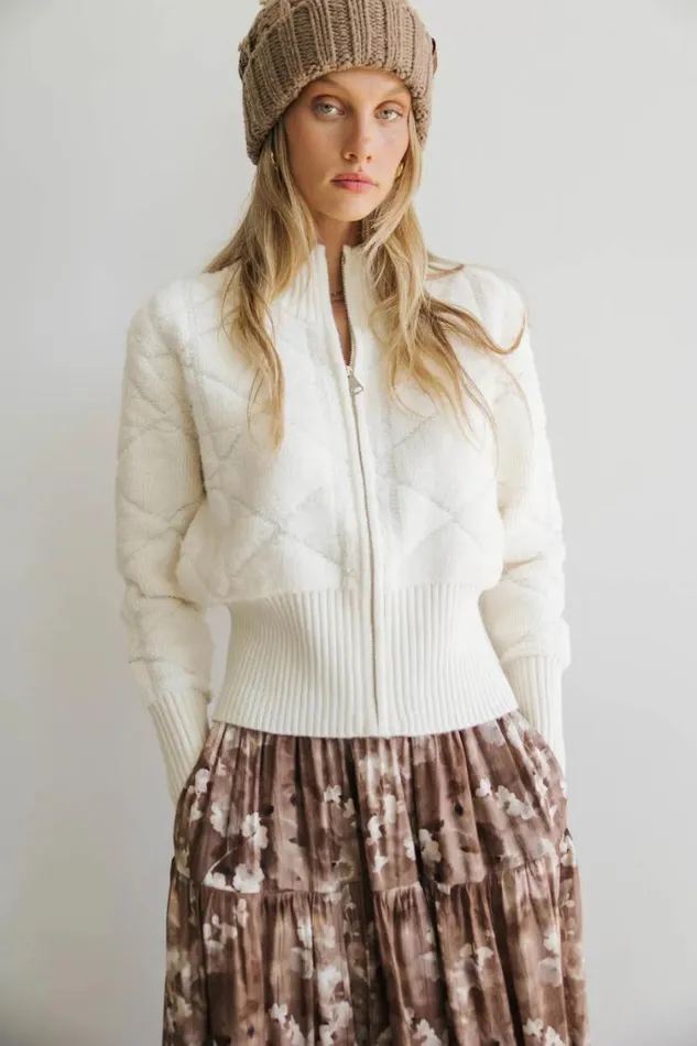 Outerwear Women Bohme Sheena Quilted Jacket In Ivory Ivory