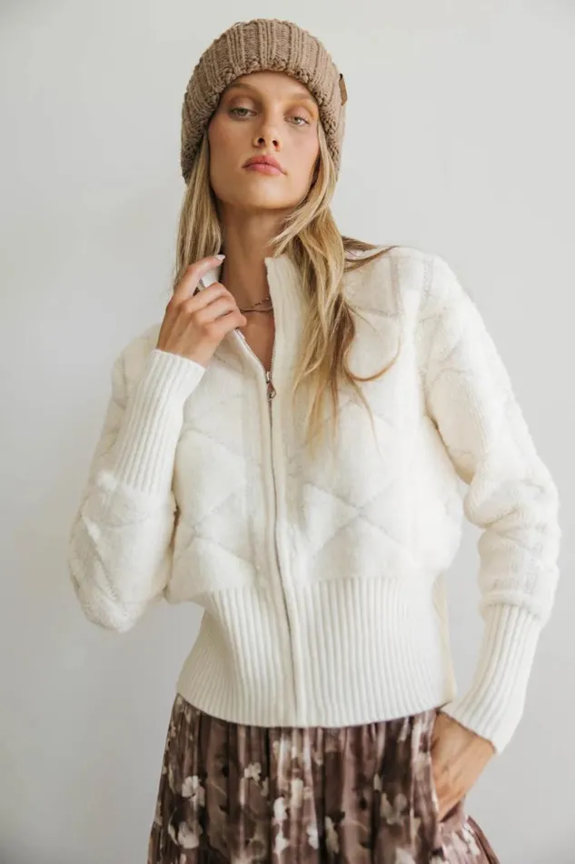 Outerwear Women Bohme Sheena Quilted Jacket In Ivory Ivory