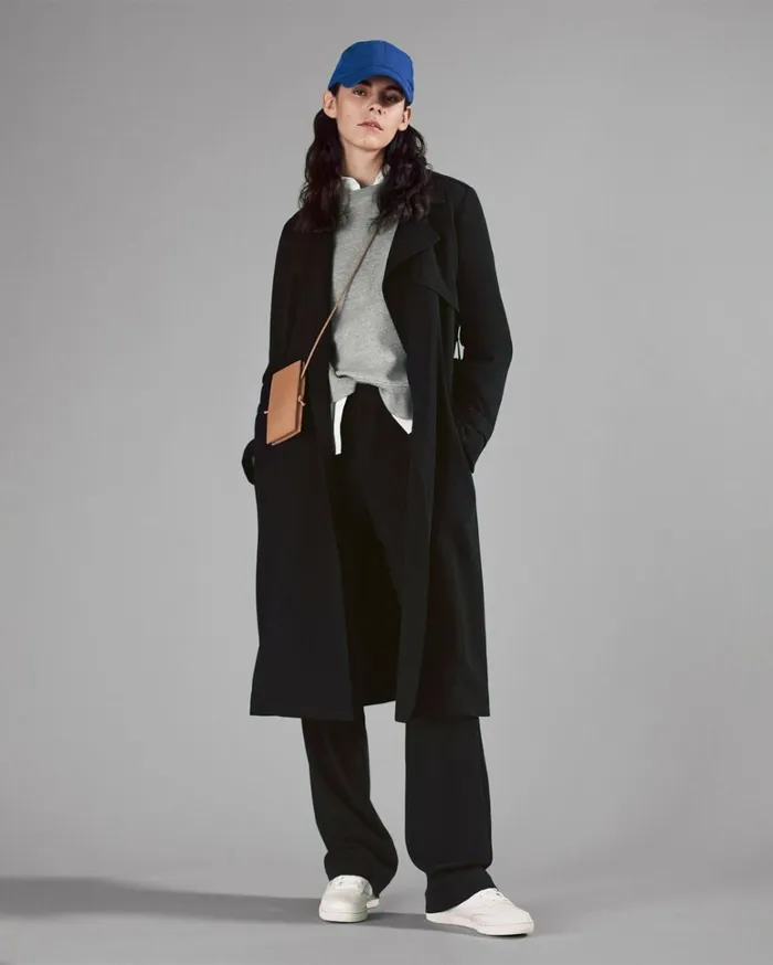 Outerwear Women Theory Oaklane Trench Coat In Admiral Crepe Black Outerwear Women Theory Oaklane Trench Coat In Admiral Crepe Black