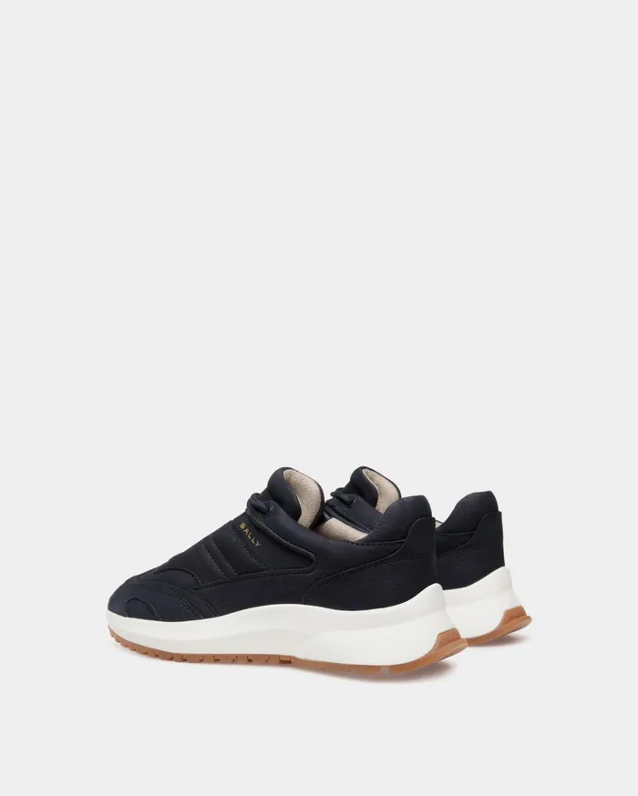 Outline Sneaker In Navy Blue Nubuck Leather Men Bally Sneakers