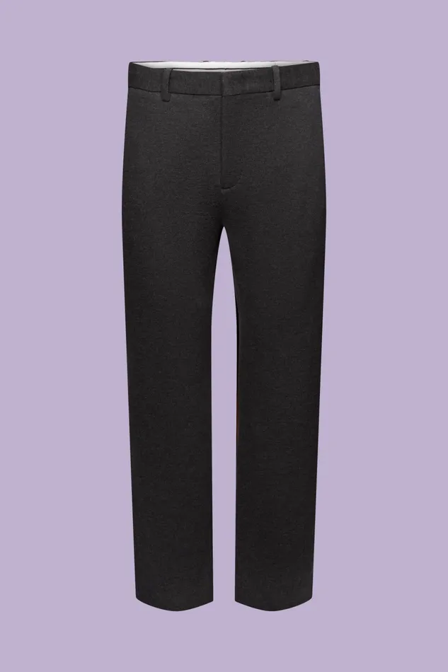 Pants Joggers Men Esprit Knit Slim Pants Dark Grey