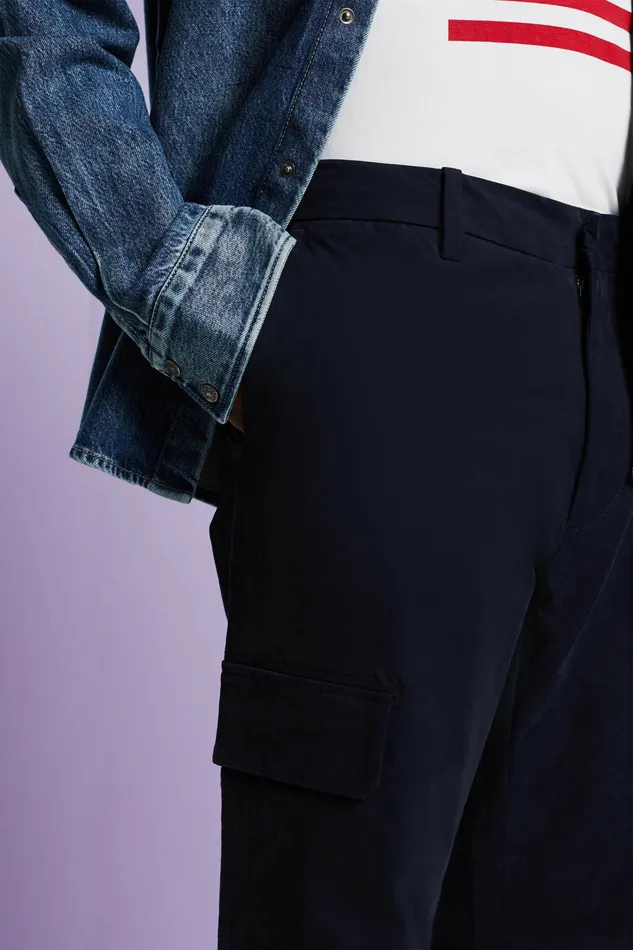 Pants Joggers Men Esprit Straight Cargo Pants Navy