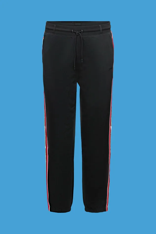 Pants Joggers Men Esprit Striped Cotton Track Pants Black