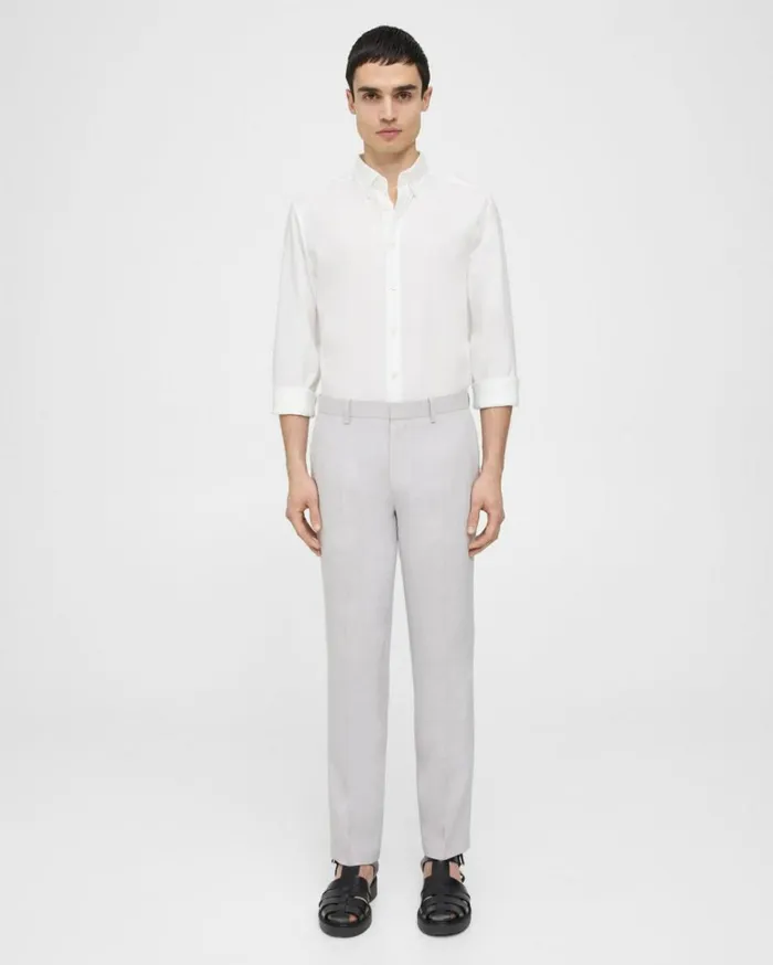 Pants Men Theory Mayer Pant In Galena Linen Vapor