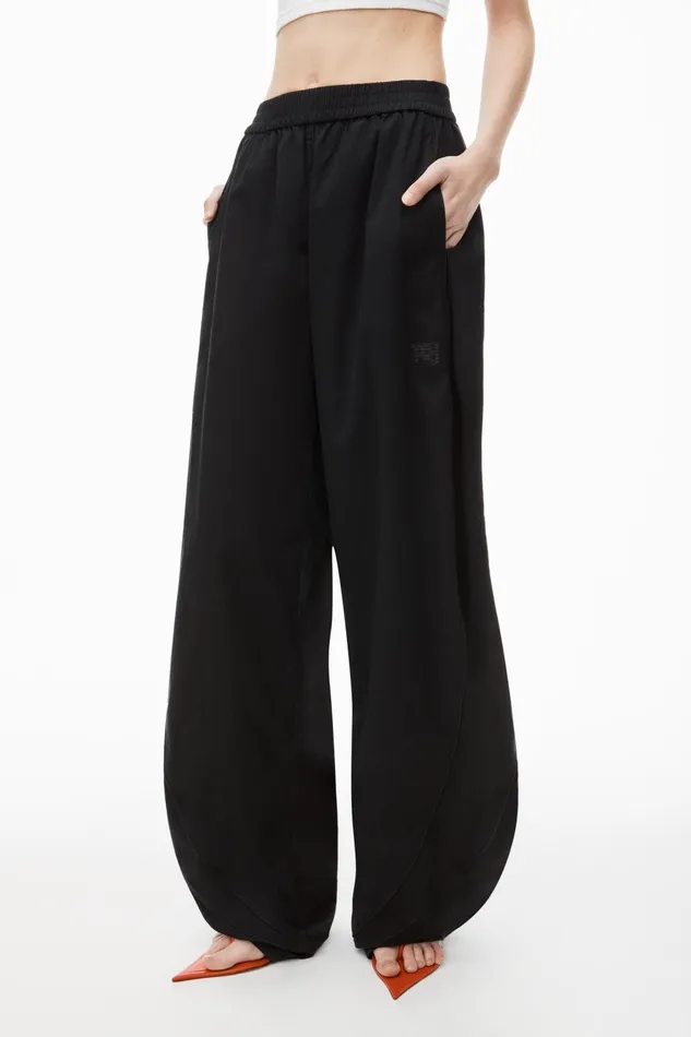 Pants Women Alexander Wang Piped Track Pants In Cotton Twill