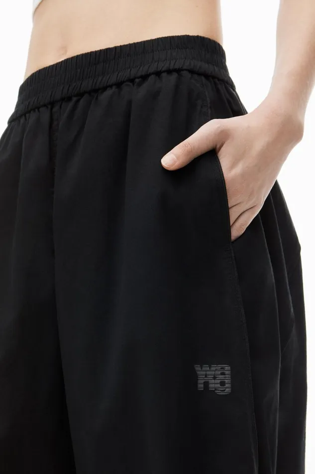 Pants Women Alexander Wang Piped Track Pants In Cotton Twill