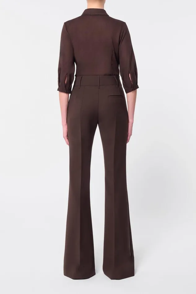 Pants Women Gabriela Hearst Rhein Pant In Chocolate Sportswear Wool