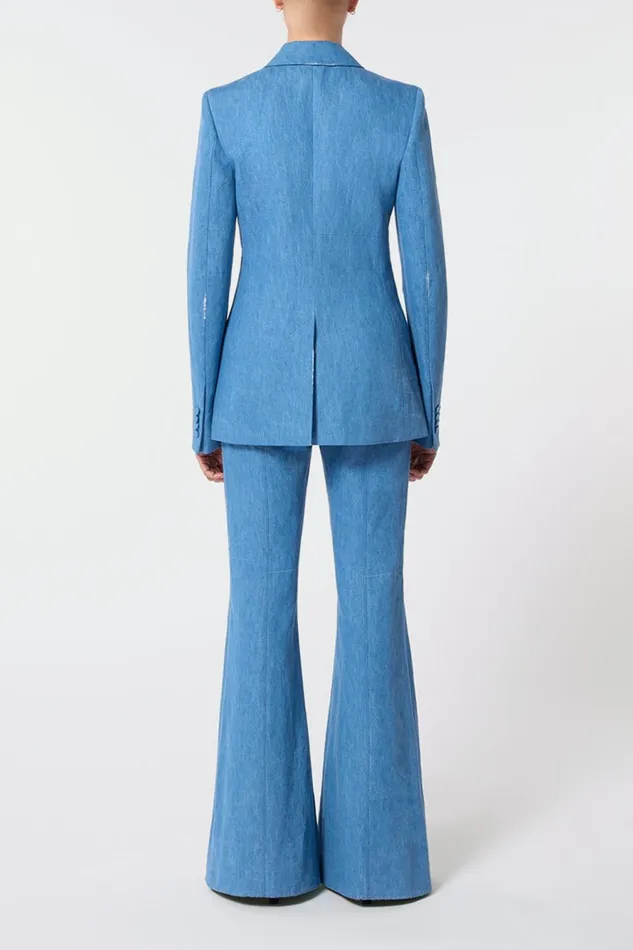 Pants Women Gabriela Hearst Rhein Pant In Light Blue Recycled Cotton Linen Denim