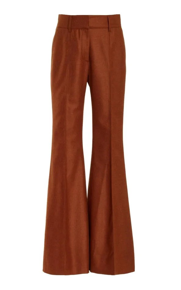 Pants Women Gabriela Hearst Rhein Pant In Rust Melange Virgin Wool Cashmere Flannel