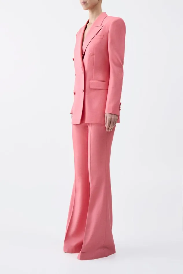 Pants Women Gabriela Hearst Rhein Pant In Watermelon Silk Virgin Wool