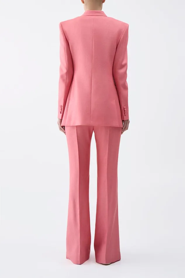 Pants Women Gabriela Hearst Rhein Pant In Watermelon Silk Virgin Wool