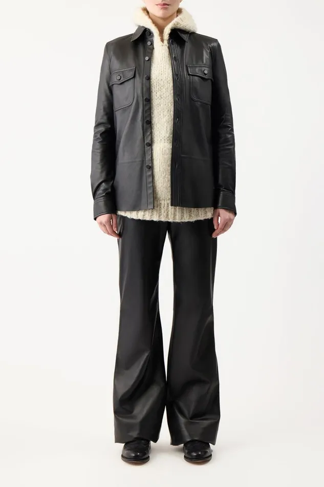 Pants Women Gabriela Hearst Vesta Pant In Black Nappa Leather