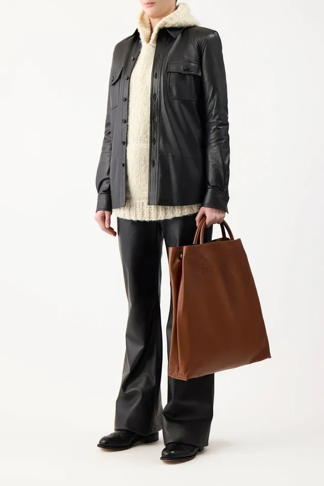 Pants Women Gabriela Hearst Vesta Pant In Black Nappa Leather