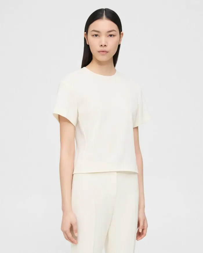 Pants Women Men Theory Flutter Sleeve Top In Striped Admiral Crepe Rice Pants Women Men Theory Flutter Sleeve Top In Striped Admiral Crepe Rice