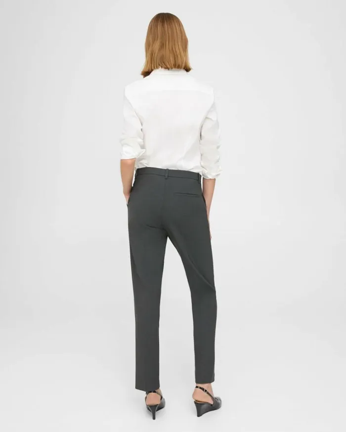Pants Women Theory Treeca Full Length Pant In Good Wool Deep Green Pants Women Theory Treeca Full Length Pant In Good Wool Deep Green