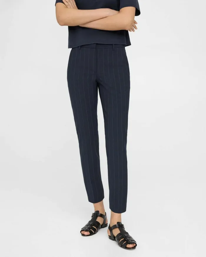 Pants Women Theory Treeca Pant In Good Wool Deep Navy Pants Women Theory Treeca Pant In Good Wool Deep Navy