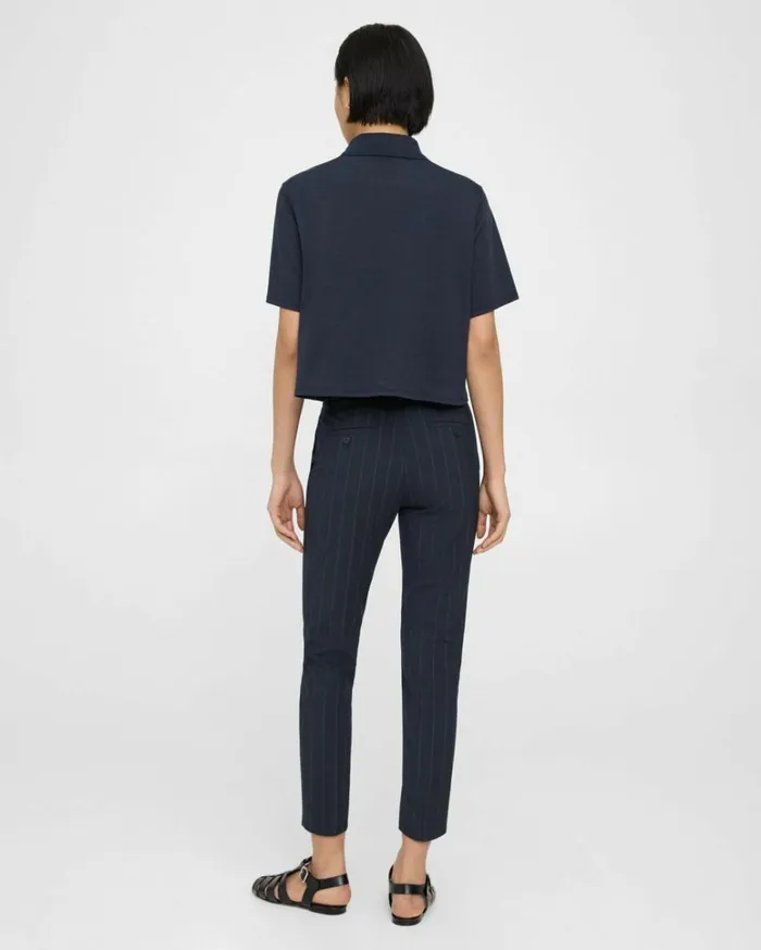 Pants Women Theory Treeca Pant In Good Wool Deep Navy Pants Women Theory Treeca Pant In Good Wool Deep Navy