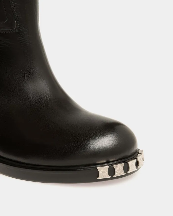 Peggy Boot In Black Leather Women Bally Boots and Ankle Boots