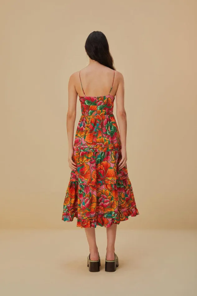 Pink Beaded Spring Sleeveless Maxi Dress Women FARM Rio Maxi Dresses
