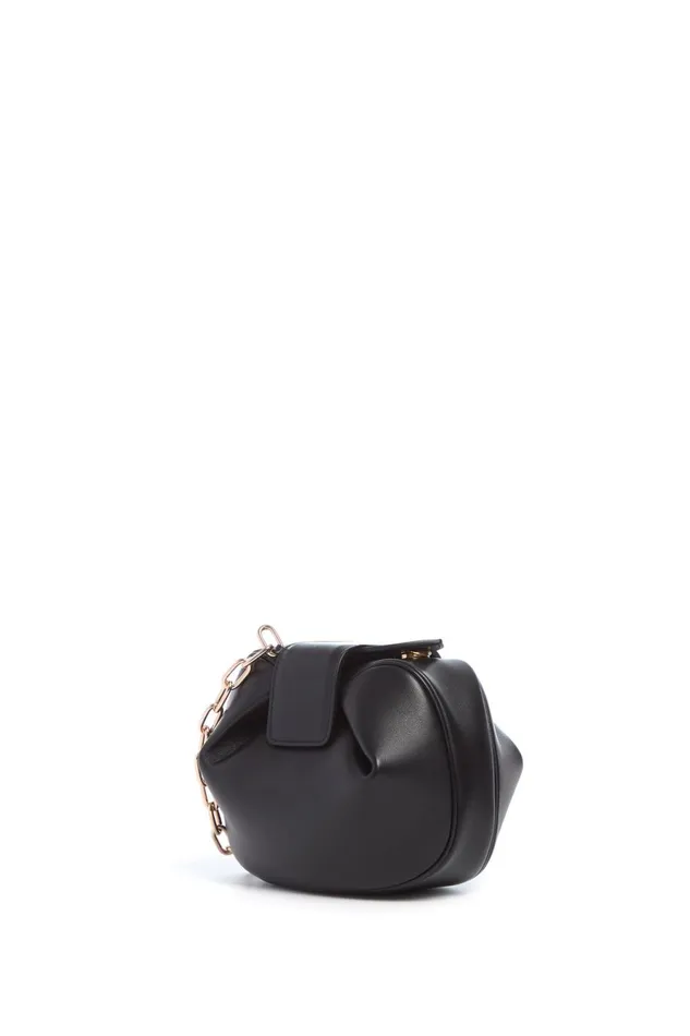 Pouches and Clutches Women Gabriela Hearst Soft Demi Clutch With Chain In Black Nappa Leather Pouches and Clutches Women Gabriela Hearst Soft Demi Clutch With Chain In Black Nappa Leather