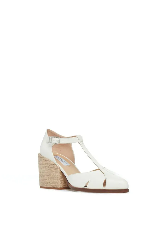 Pumps Women Gabriela Hearst Ivy TStrap Heel In Cream Leather