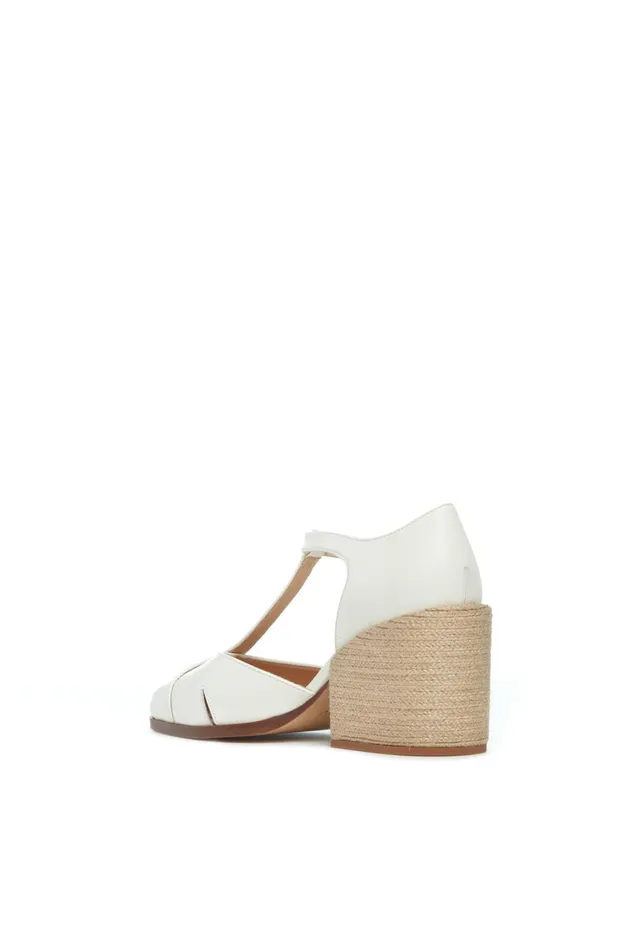 Pumps Women Gabriela Hearst Ivy TStrap Heel In Cream Leather