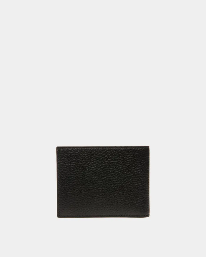 Ribbon Wallet In Black Leather Men Bally Wallets and Card Holders