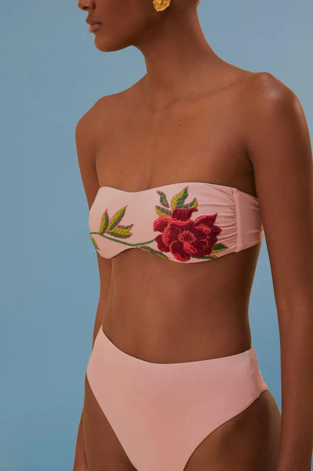 Rose Pink Bikini Bottom Women FARM Rio Bikinis Rose Pink Bikini Bottom Women FARM Rio Bikinis