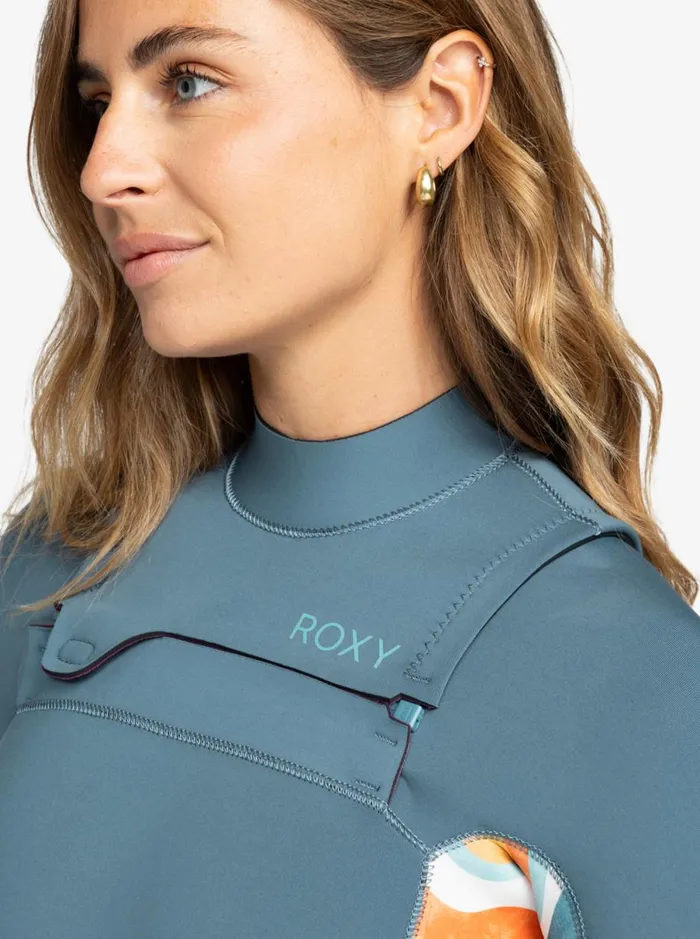 Roxy 43mm Swell Series 8211 Chest Zip Wetsuit Starglazer Women Wetsuits