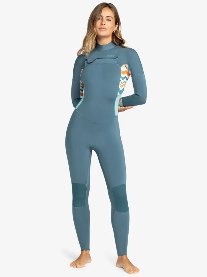 Roxy 43mm Swell Series 8211 Chest Zip Wetsuit Starglazer Women Wetsuits