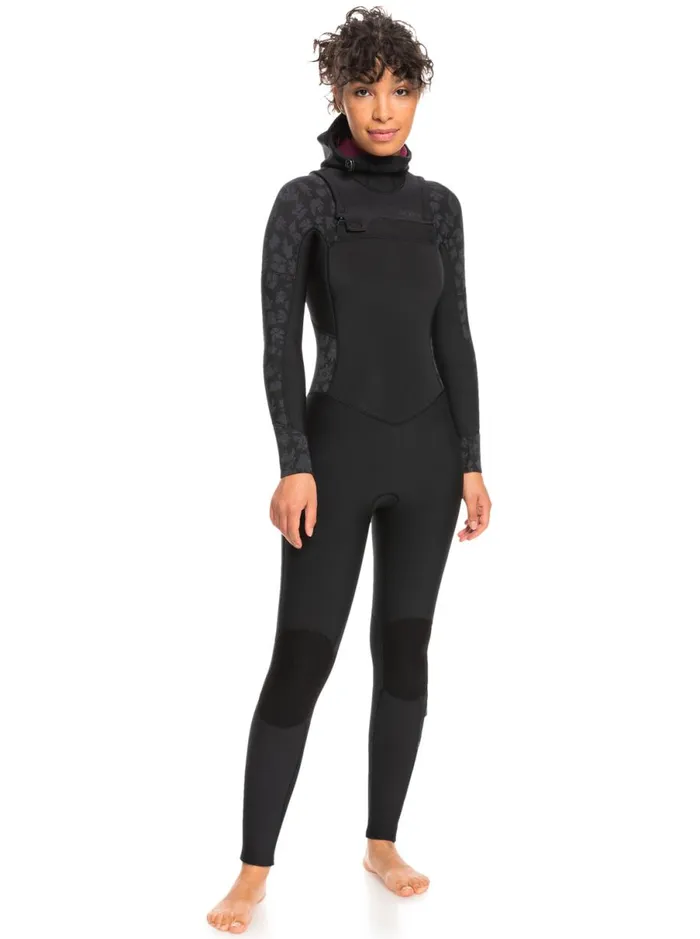 Roxy 543mm Swell Series 8211 Hooded Chest Zip Wetsuit Black Women Wetsuits Roxy 543mm Swell Series 8211 Hooded Chest Zip Wetsuit Black Women Wetsuits