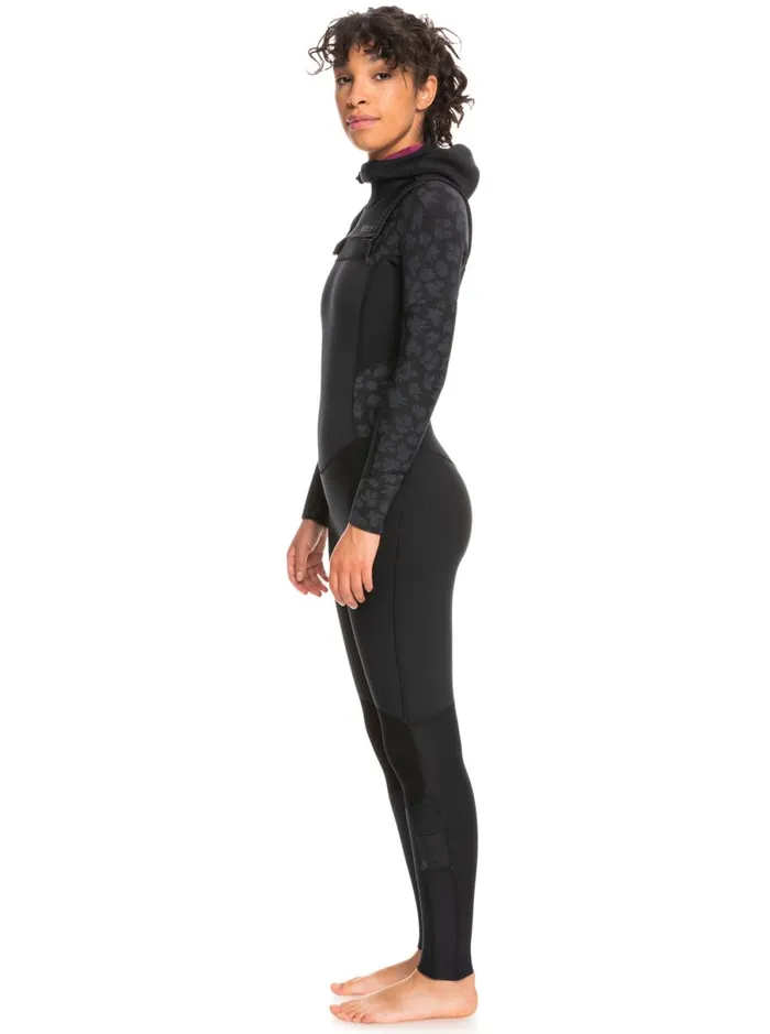 Roxy 543mm Swell Series 8211 Hooded Chest Zip Wetsuit Black Women Wetsuits Roxy 543mm Swell Series 8211 Hooded Chest Zip Wetsuit Black Women Wetsuits