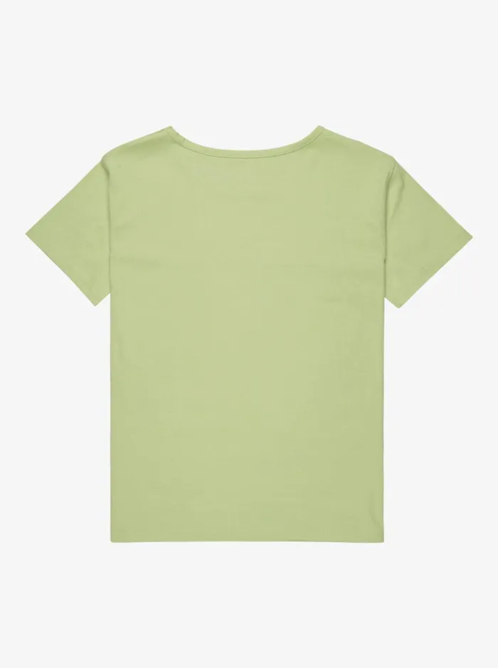 Roxy Day And Night 8211 Short Sleeves TShirt For Girls 4 8211 16 Foam Green Kids Tshirts and Shirts